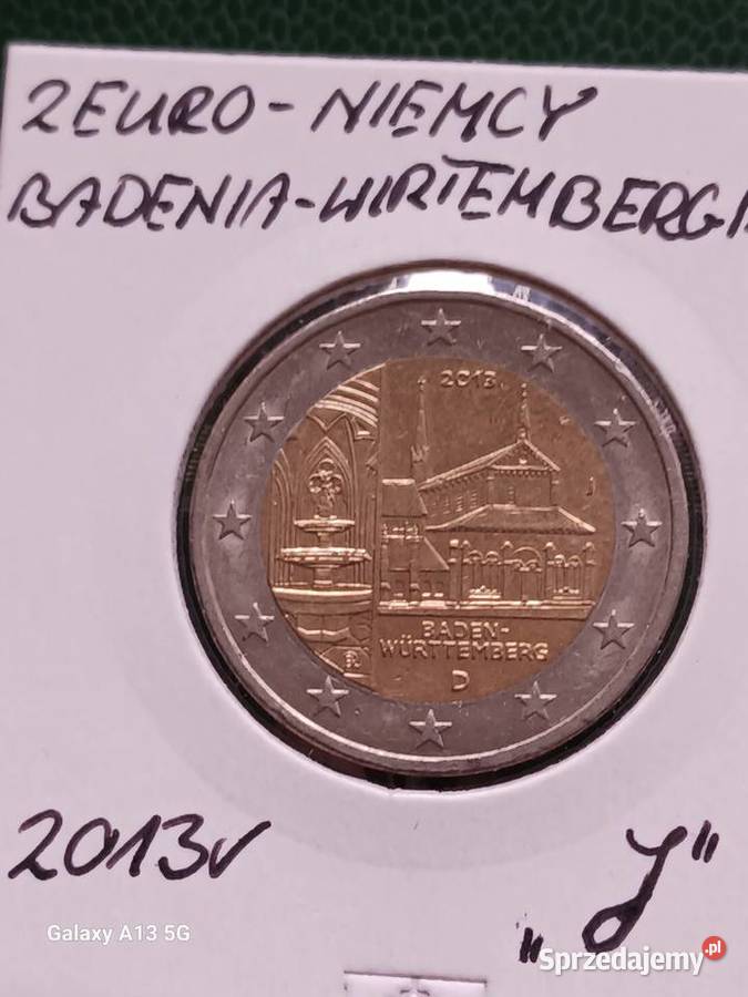 2 Euro Niemcy Badenia Wirtembergia 2013 rmen J Antyki, Sztuka, Kolekcje Konin