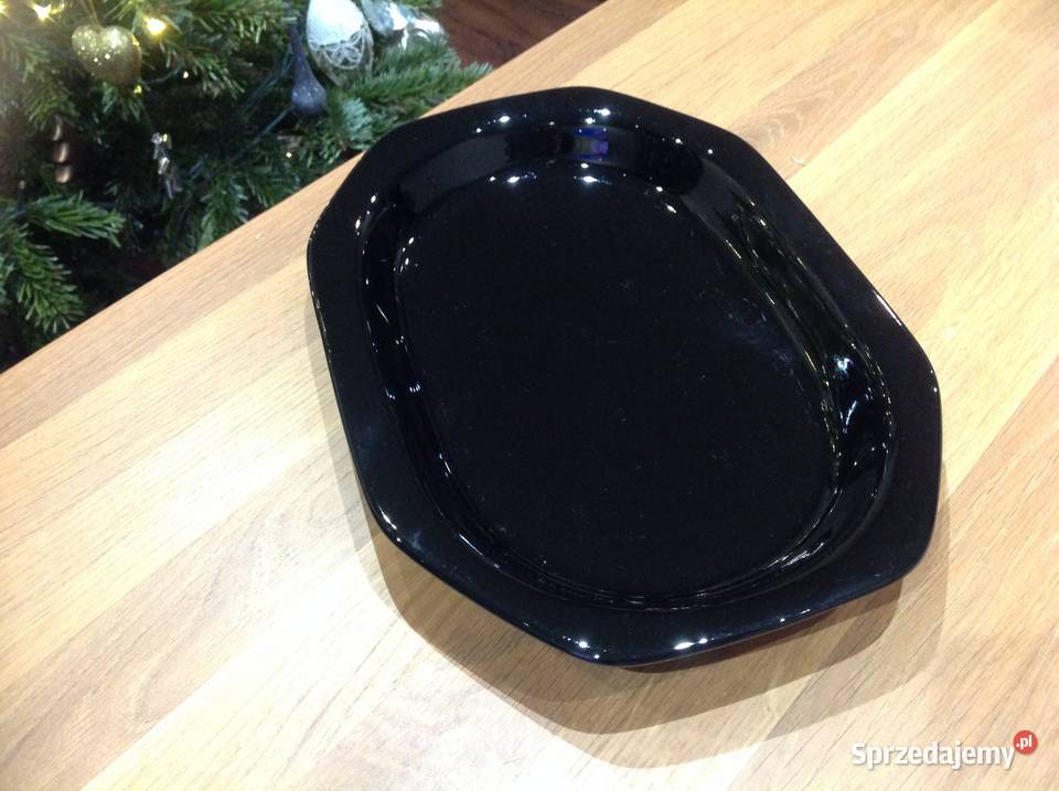 Półmisek Talerz Czarny Ceramiczny lata 8090 czarny lubuskie