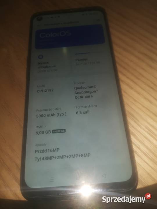 Smartfon Oppo A74 5g 5g 6128G kujawsko-pomorskie