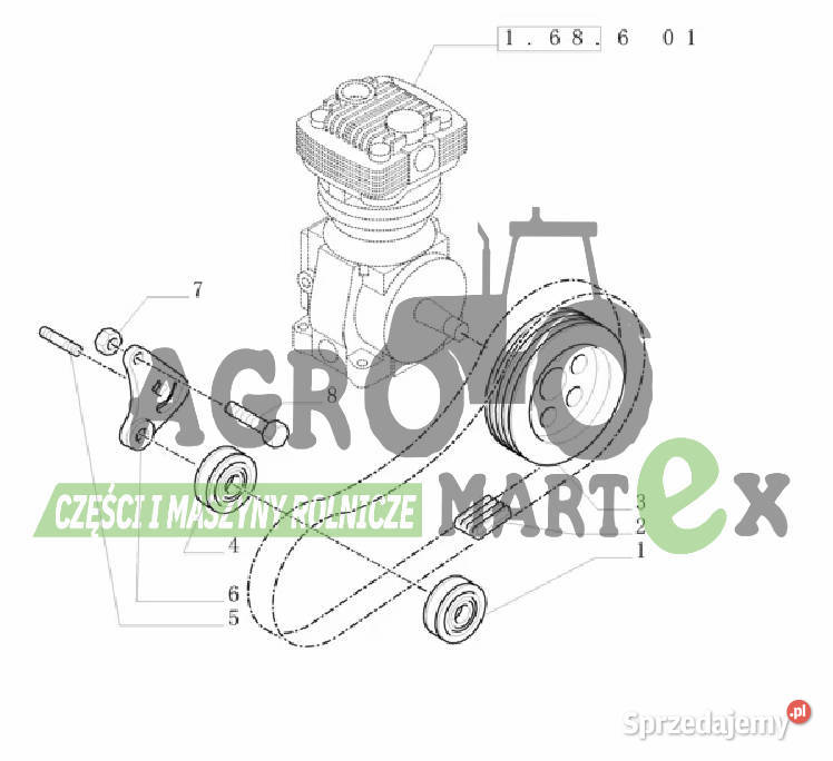 87803016 87802645 ROLKA NAPINACZA fi57 CNH sprzedam