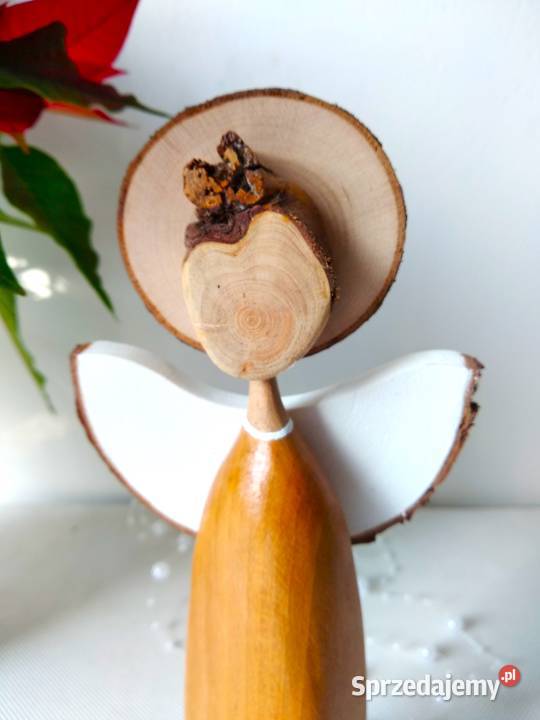 Anioł bukowy prezent na każdą okazję beżowy Wrocław