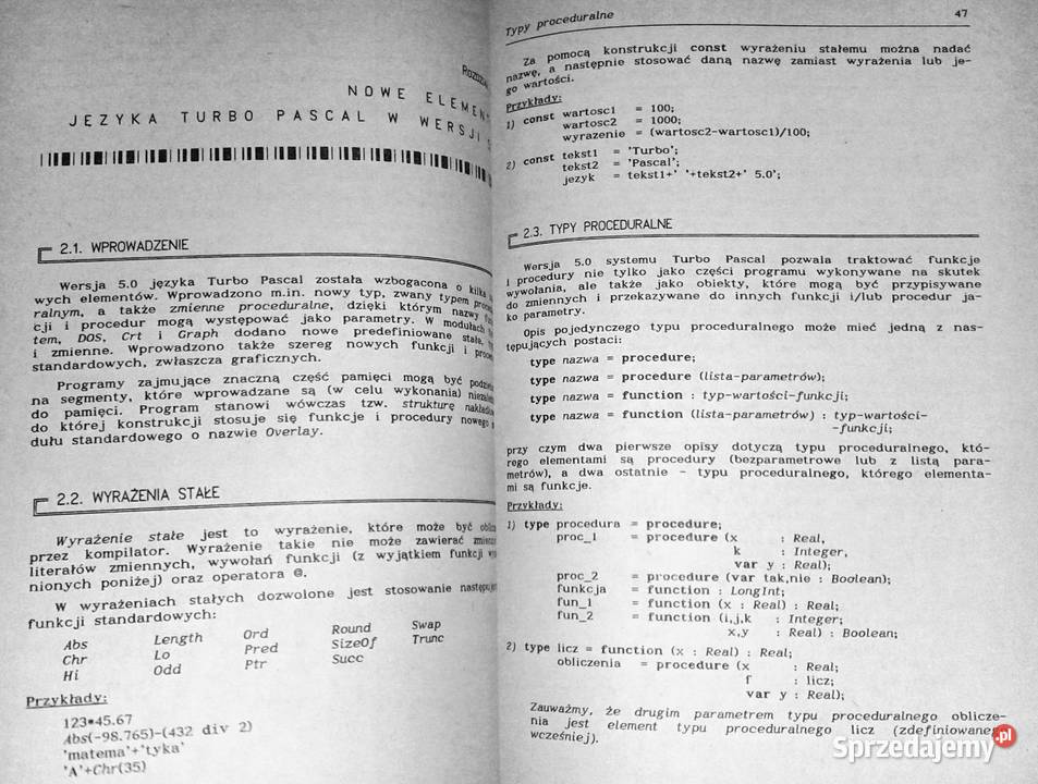 Turbo Pascal 50 suplement do wersji 40 A Chełm
