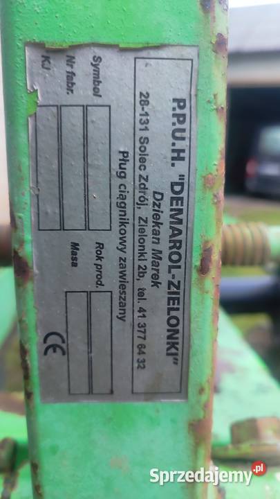 Pług 3 skibowy DEMAROL na grubej ramieKultywator Rolnictwo Białobrzegi sprzedam