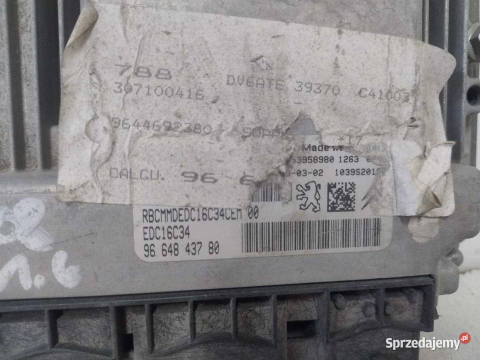 KOMPUTER SILNIKA CITROEN C4 PICASSO I 06 16 HDI