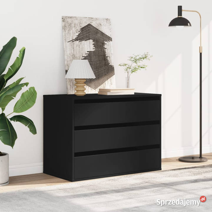 Komoda czarna 80x41x58 materiał drewnopochodny Warszawa