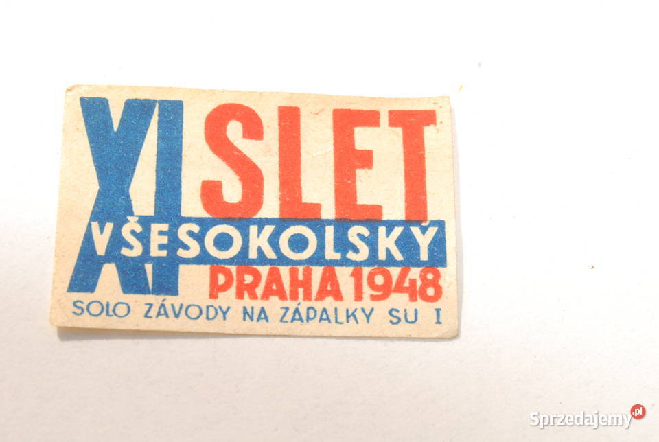 Stara etykieta zapałczana Czechosłowacja unikat Cieszyn