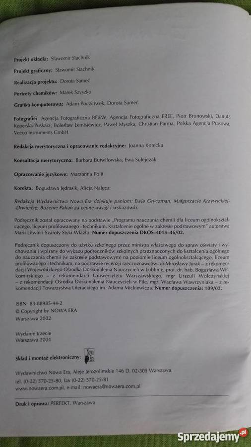 Chemia ogólna i nieorganiczna podręcznik Podręczniki mazowieckie