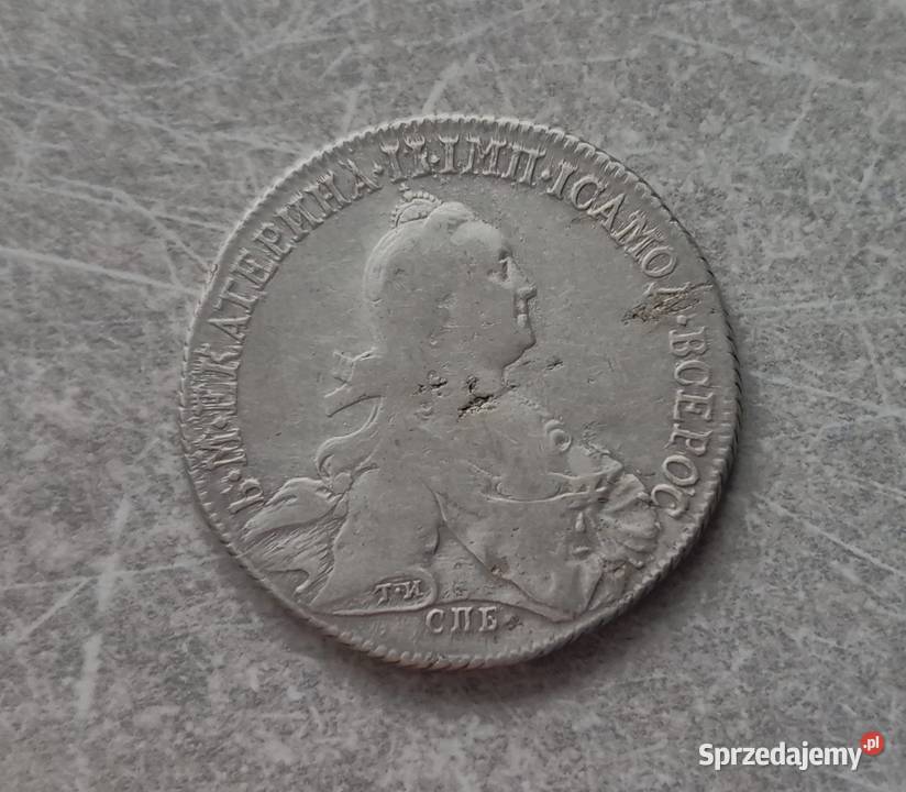 102 ROSJA CARSKA srebro 1 Rubel 1773 r