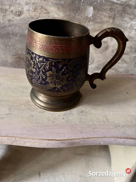 Mosiężny kufel antyk Bytom