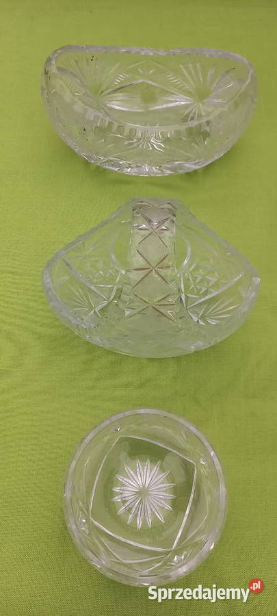 Kryształ owalny z kabłąkiem koszyk Małkinia Górna