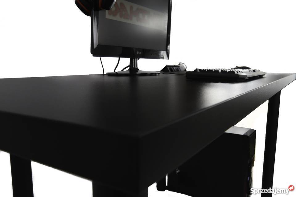 BIURKO KOMPUTEROWE CZARNE 160X80 DUŻE PRODUCENT 160cm Wiśniowa