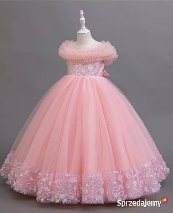Eleganckie sukienki dziewczynek 110160 Wesele Rozmiar 130 Tarnów