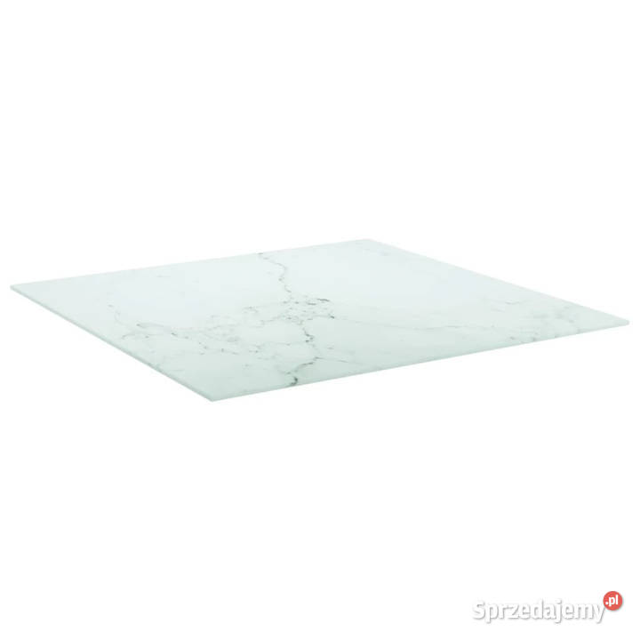 Blat stołu biały 70x70 6 mm szkło ze wzorem Warszawa
