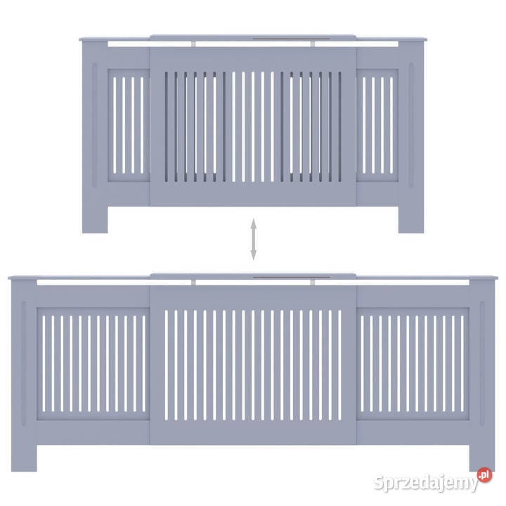 Osłona na kaloryfer MDF szara 205 WM325549 Warszawa