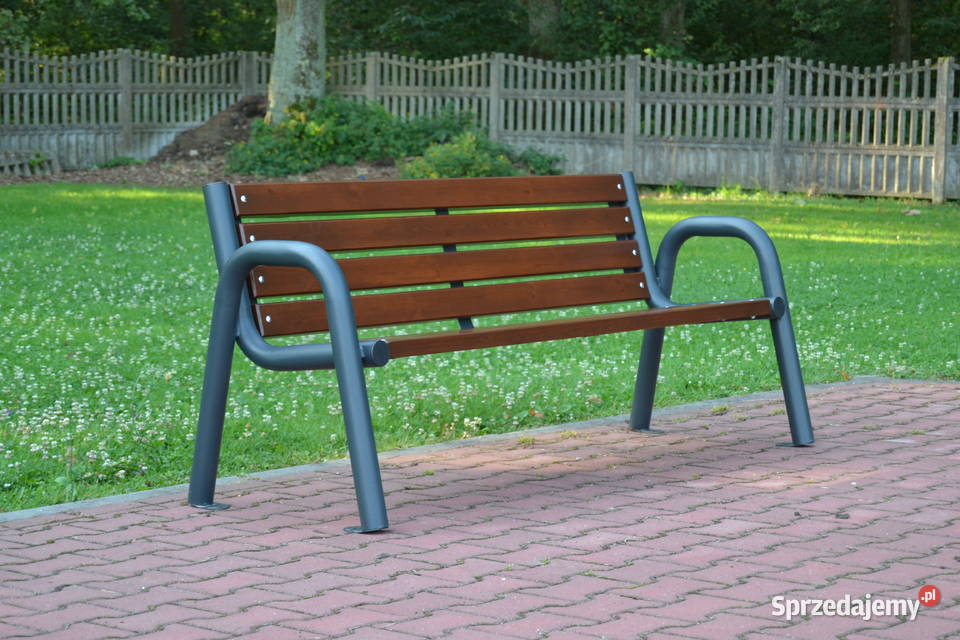 Ławka podłokietnik miejska ogrodowa stalowa Ogród