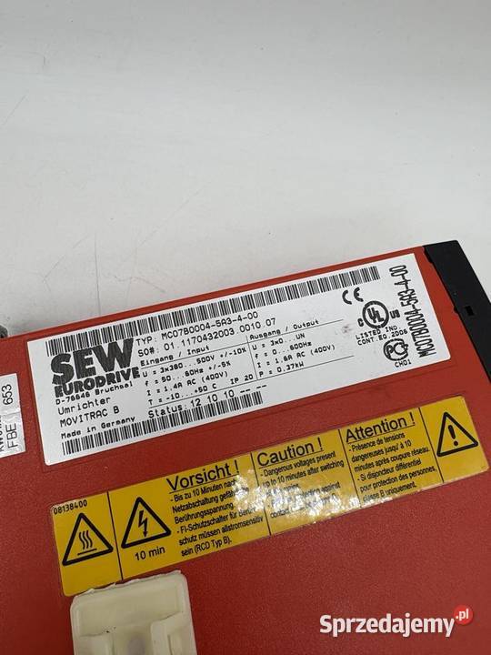 SEW Eurodrive MC07B00045A3400 Movitrac B 037kW Warszawa