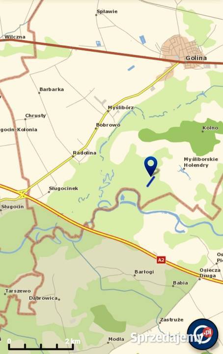 Działka rolna łąka Radolina gm Golina utwardzona Sprzedaż Konin