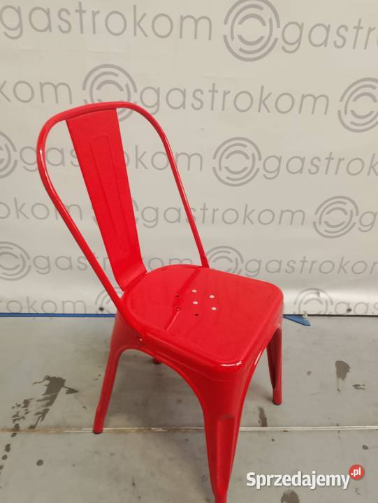 KRZESŁO METALOWE Paris CZERWONE dolnośląskie Wrocław