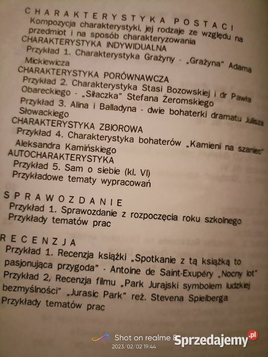 pisać wypracowania część 1 unikat okazy