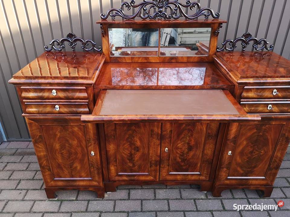 Kredens Komoda Biedermeier Ludwik Filip Politura Swarzędz