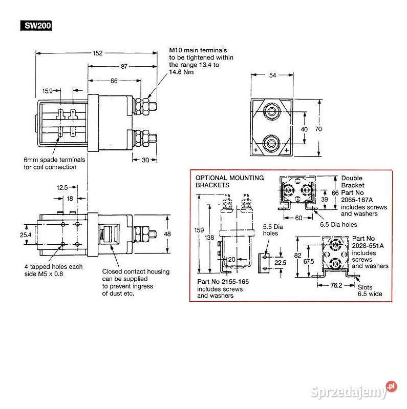 Stycznik Albright SW200 24V 400A Zamiennik