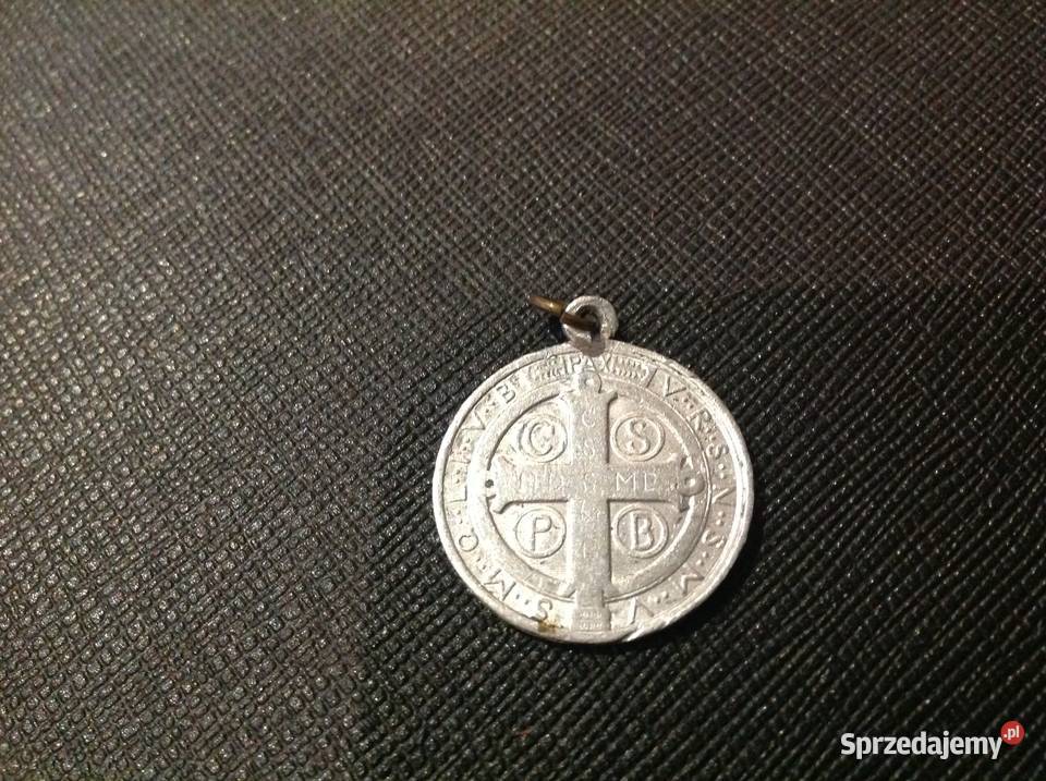 Stary Medalik Święty Benedict lubuskie Nowa Sól