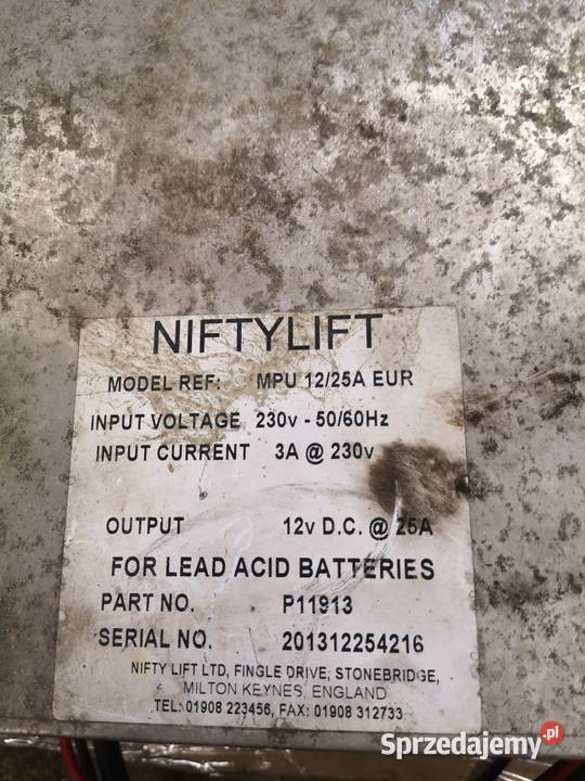 Ładowarka prostownik podnośnika nifty lift Mirachowo sprzedam