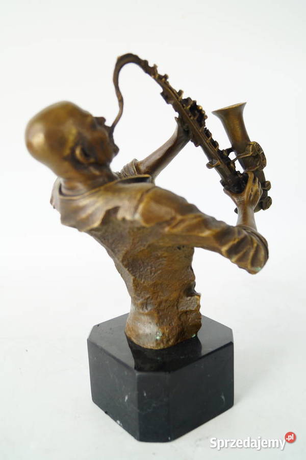 Figura z brązu grajek muzykant dekoracja rzeźba Gizałki sprzedam