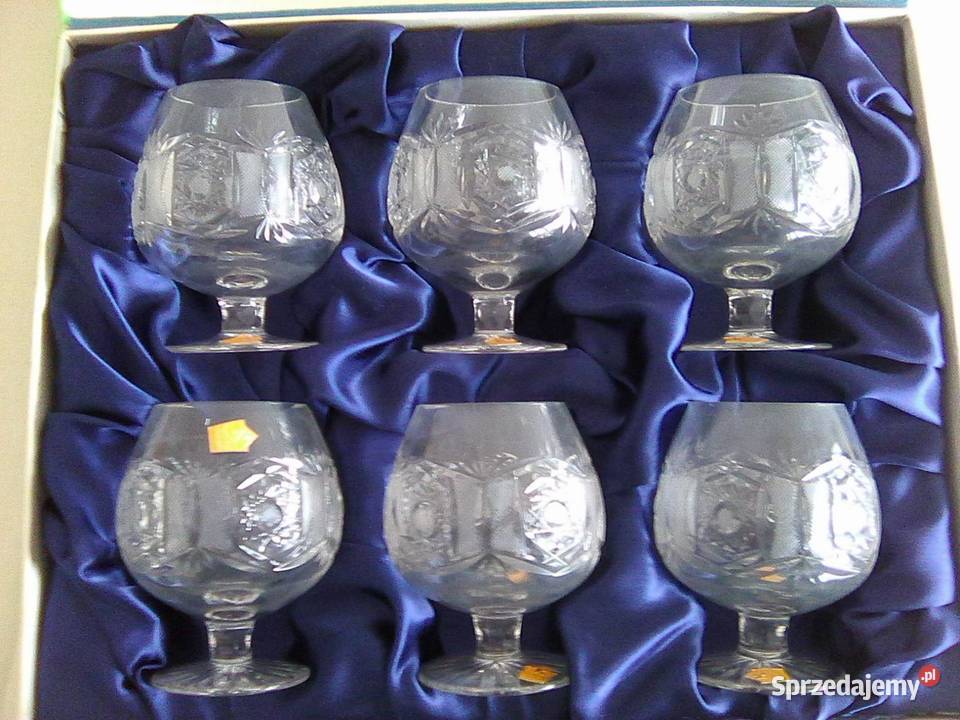 kieliszki kryształowe komplet 6 w pudełku Warszawa