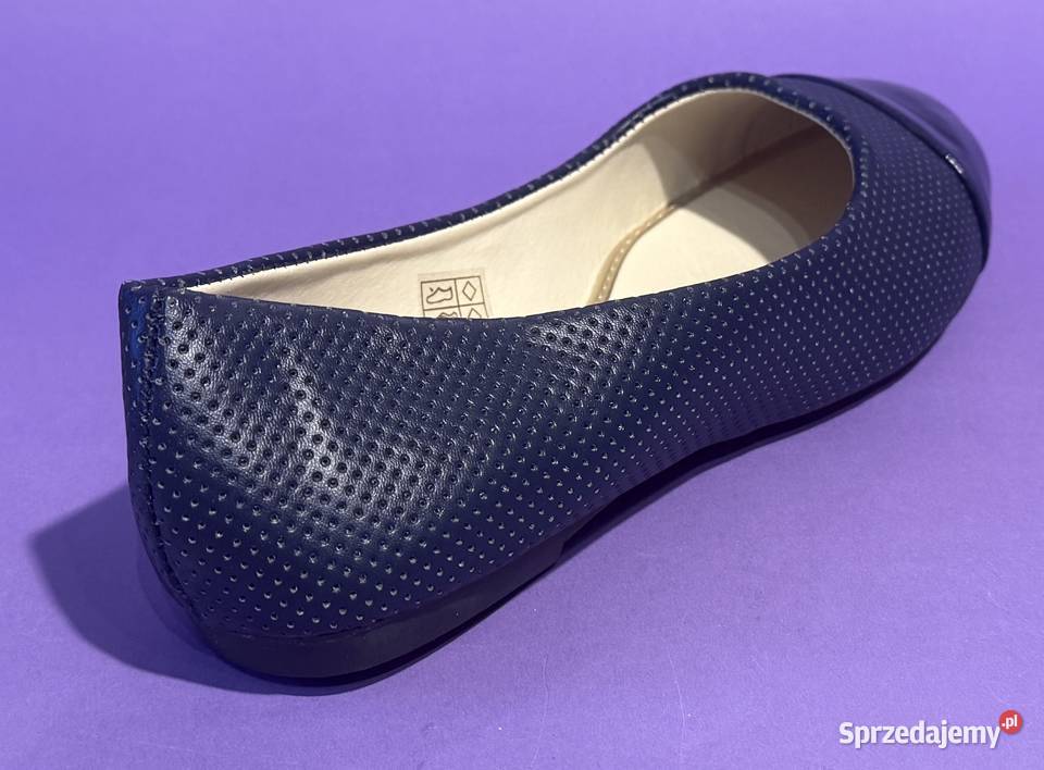 Granatowe baleriny połysk rozmiar 39 BAL9