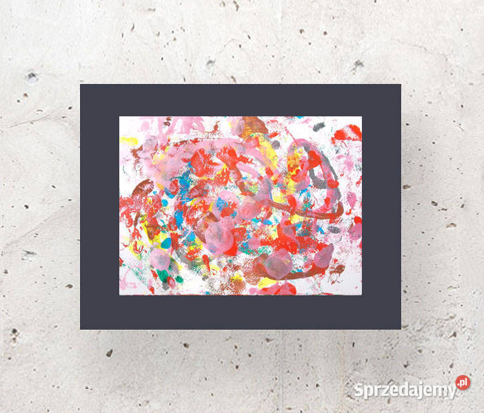 kolorowa abstrakcja A3 abstrakcyjny rysunek Kraków