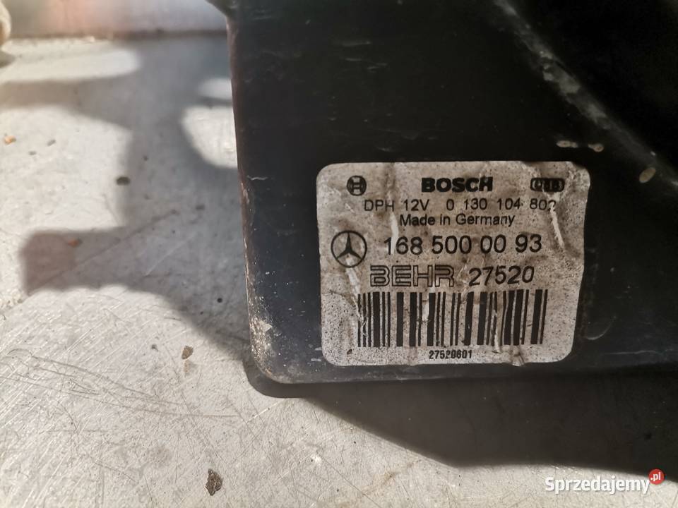 WENTYLATOR CHŁODNICY MERCEDES A KLASA W168 14 B małopolskie Nowy Sącz