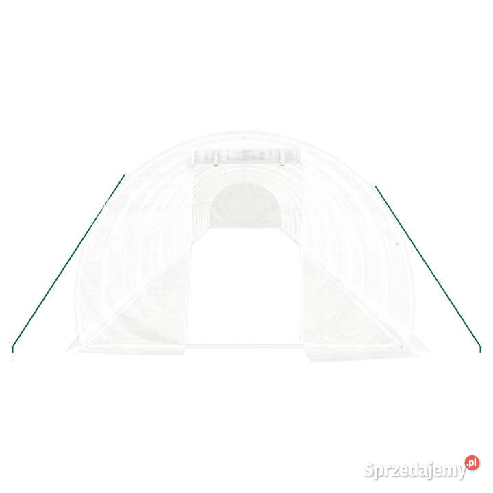 Szklarnia ze stalową ramą biała 54 m 18x3x2 m Warszawa