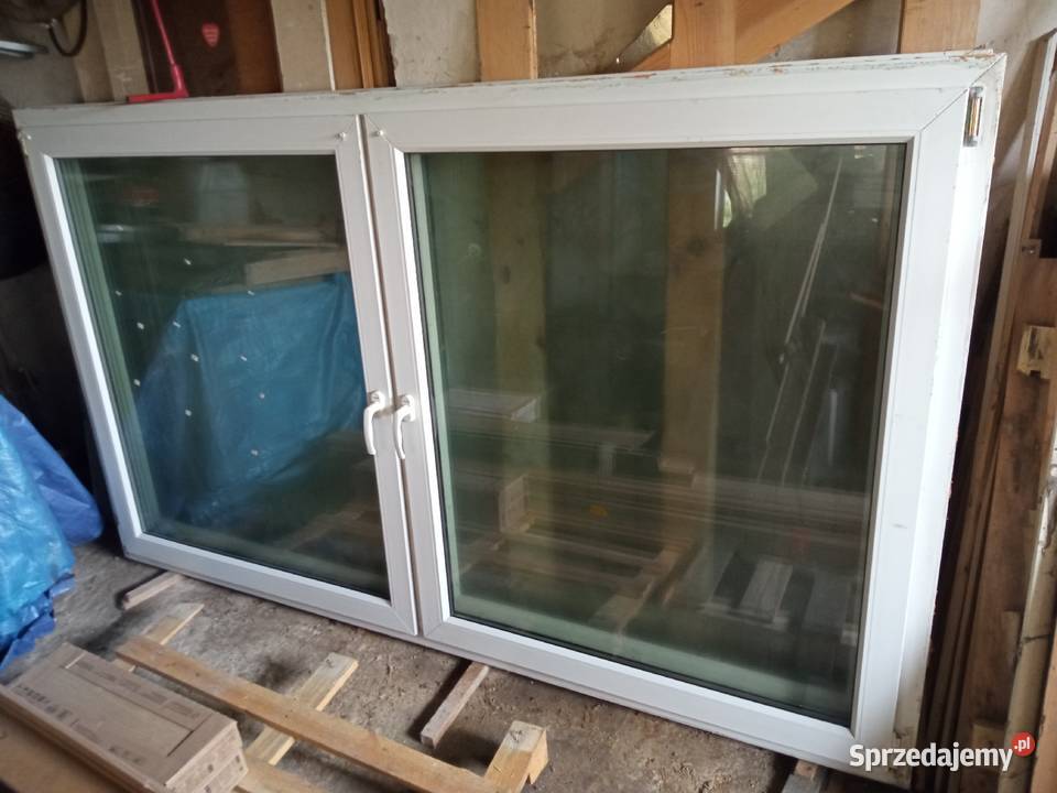 Okna Pamax plastikowe dwuskrzydłowe 242x142