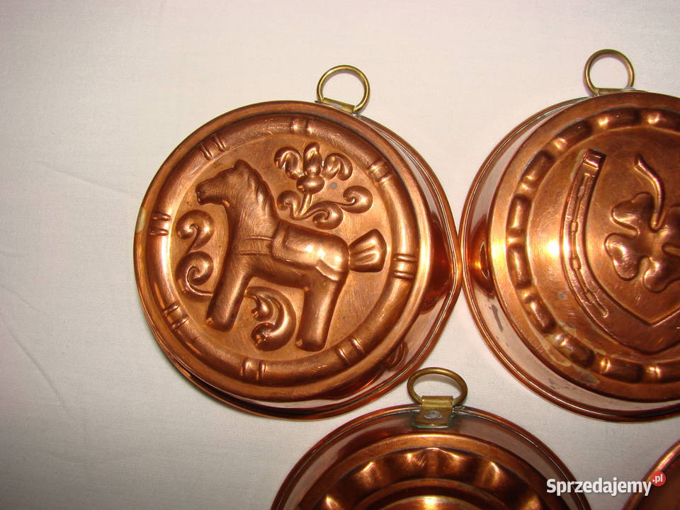 stare szwedzkie miedziane foremki Pruszcz Gdański