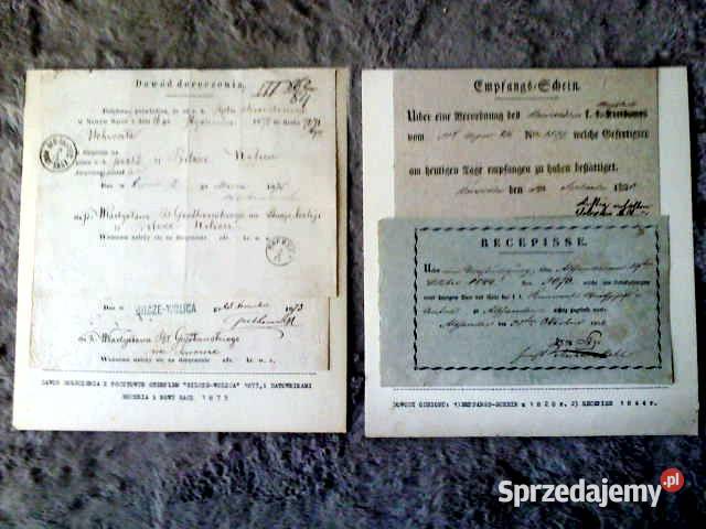 Recepisy z XIX wieku Zakopane
