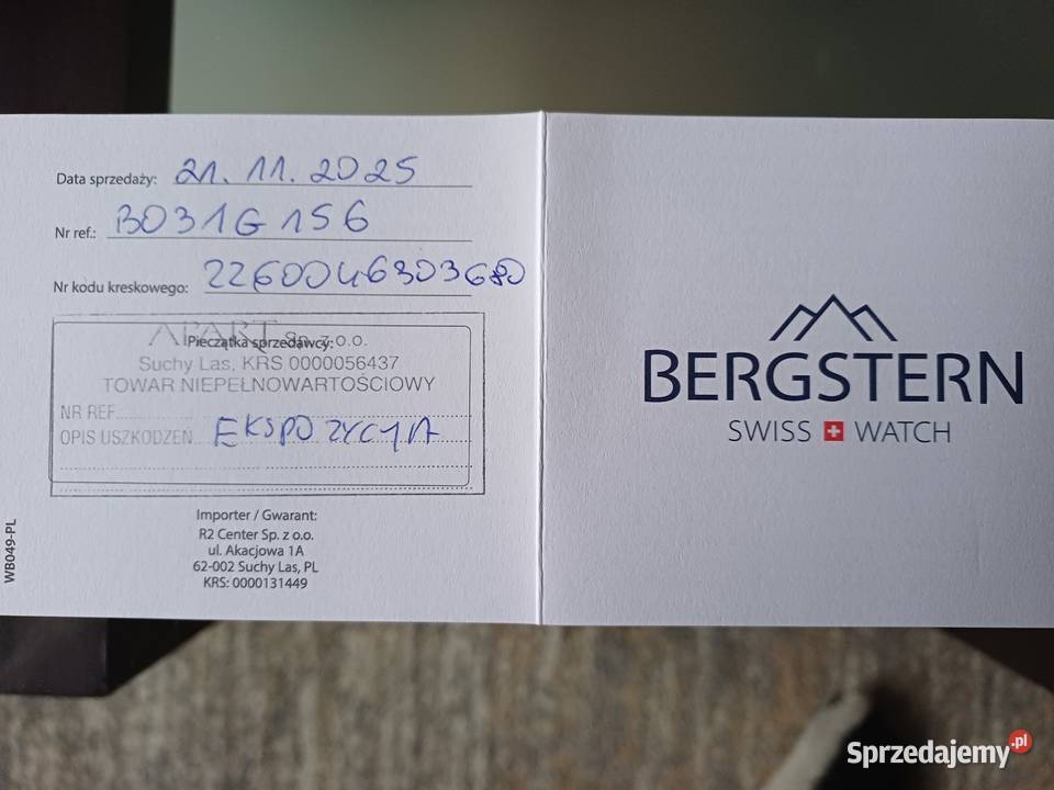 Zegarek męski Bergstern nowy