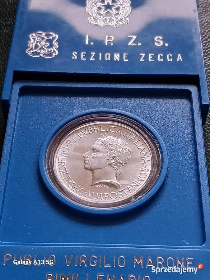 500 Lirów Włochy 1981 r Wergilius Mennicze Numizmatyka wielkopolskie Konin sprzedam