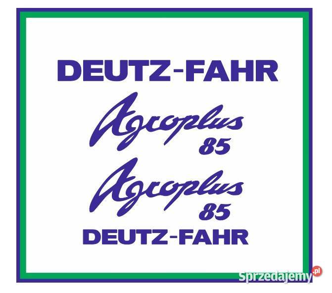 Naklejki DeutzFahr Agroplus 85 Ciągnik Traktor Pozostałe opolskie Opole