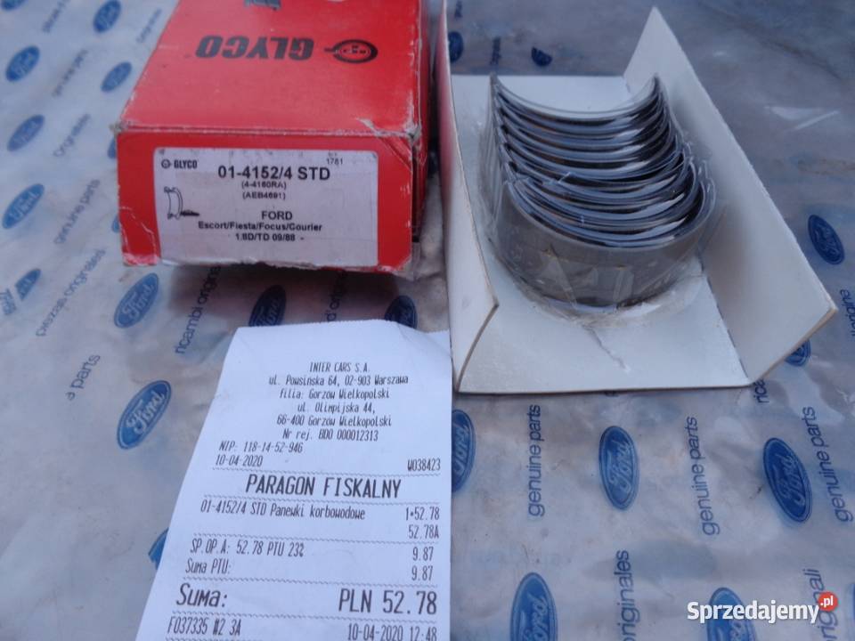 Panewki korbowodowe 0141524 STD ford 18 D fiesta Skwierzyna