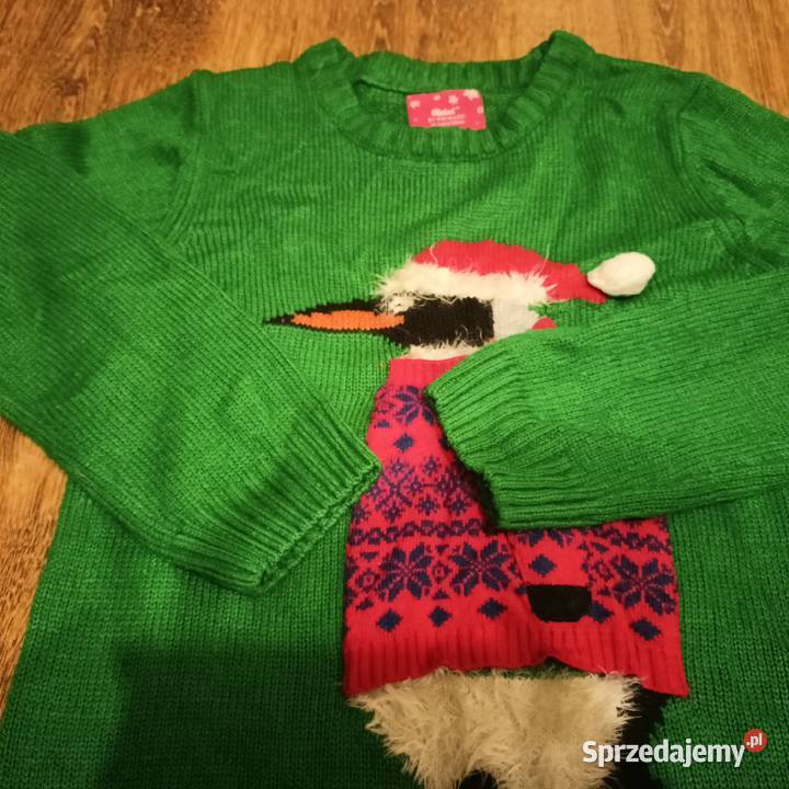 Sweter stylowy zimowy pingwin Rebel by Primark 11 lat+ Strzyżów