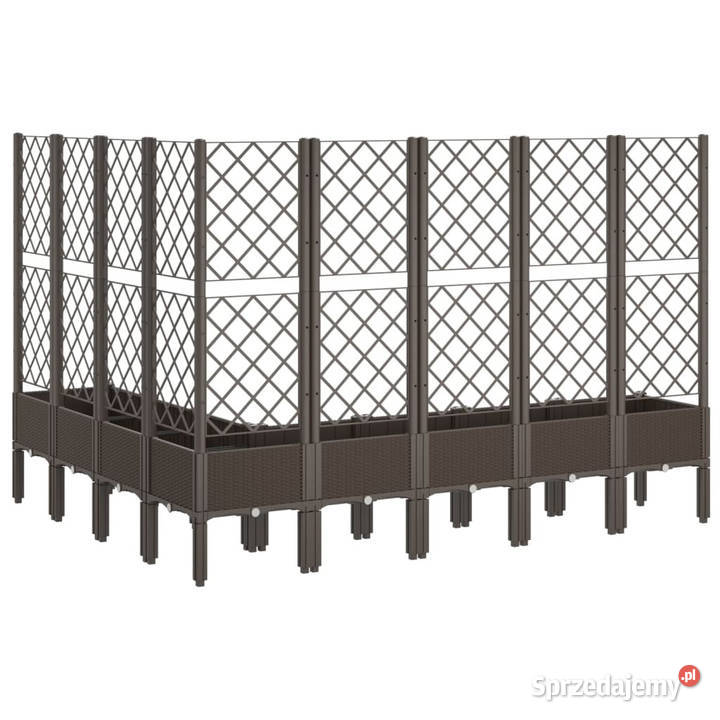 Donica ogrodowa z kratką brązowa 200x160x142 PP Warszawa