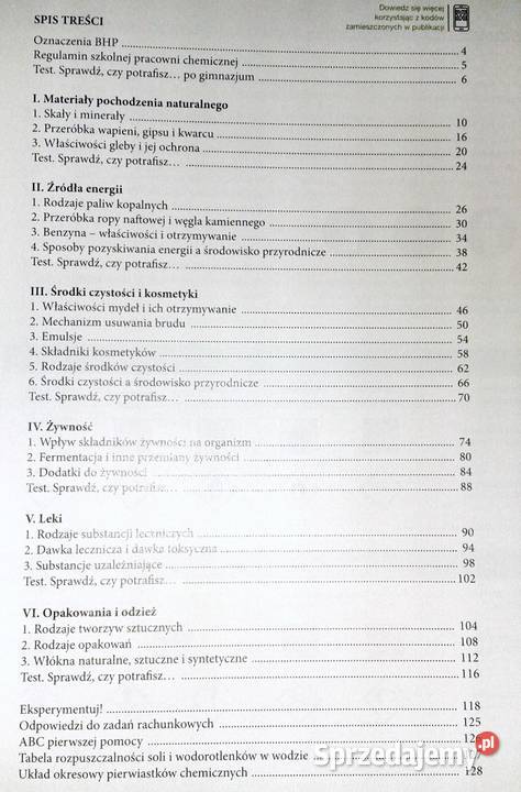 To jest chemia 1 Karty pracy ucznia Zakres lubelskie Chełm