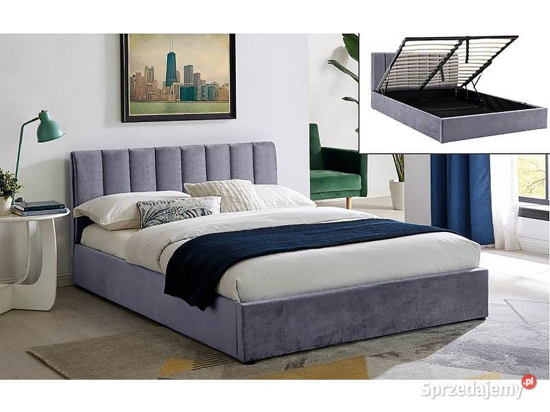 Łóżko tapicerowane z pojemnikiem
