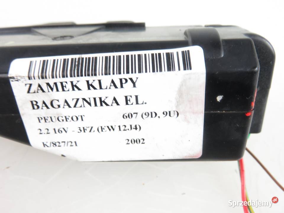 ZAMEK KLAPY PEUGEOT 607 9646091480 małopolskie