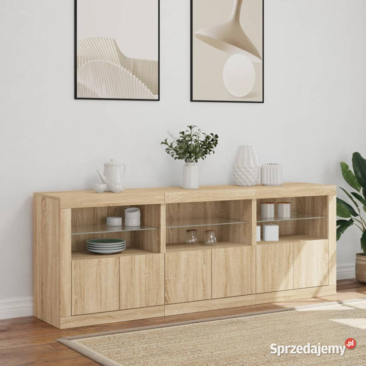Szafka z oświetleniem LED dąb sonoma 1815x37x67 Warszawa sprzedam