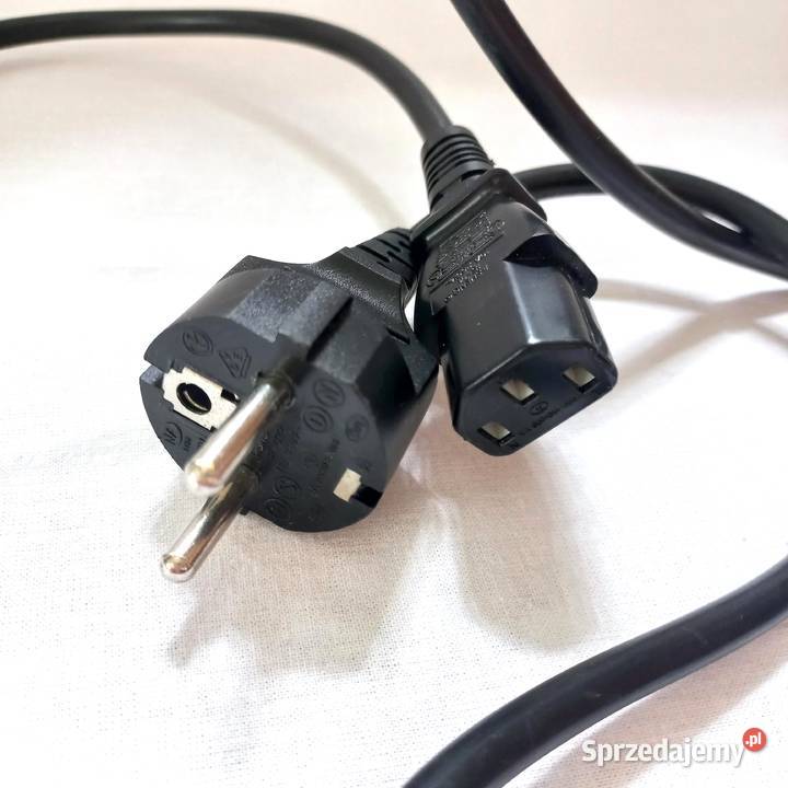 Kabel zasilający Przewód 18 m czarny Typ F NOWY Pozostałe Białystok