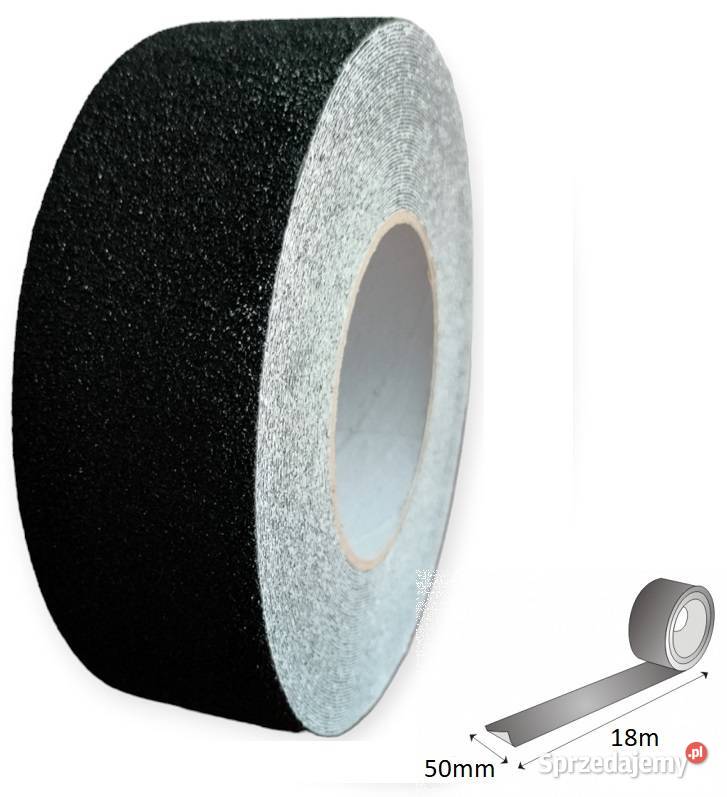 Taśma antyposlizgowa czarna 50mm18m Wiązów