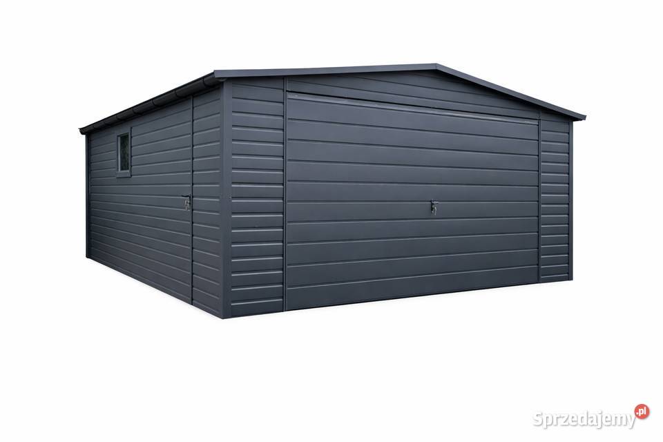 Garaż blaszany 4x6 dwuspadowy w kolorze
