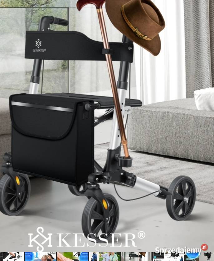 Wózek seniora krzesełko i torba Konstantynów Łódzki